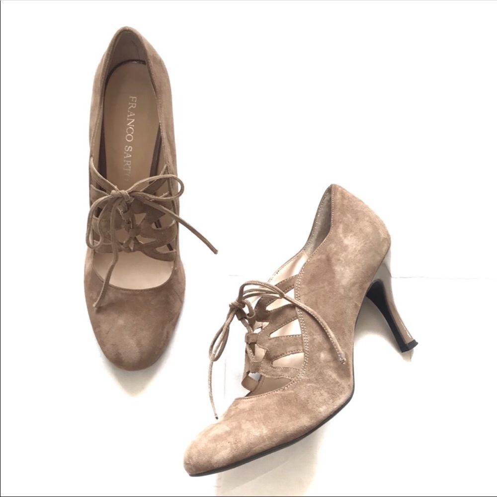 Franco Sarto Reine Suede Tie Women’s Heels Size10M - Picture 1 of 8